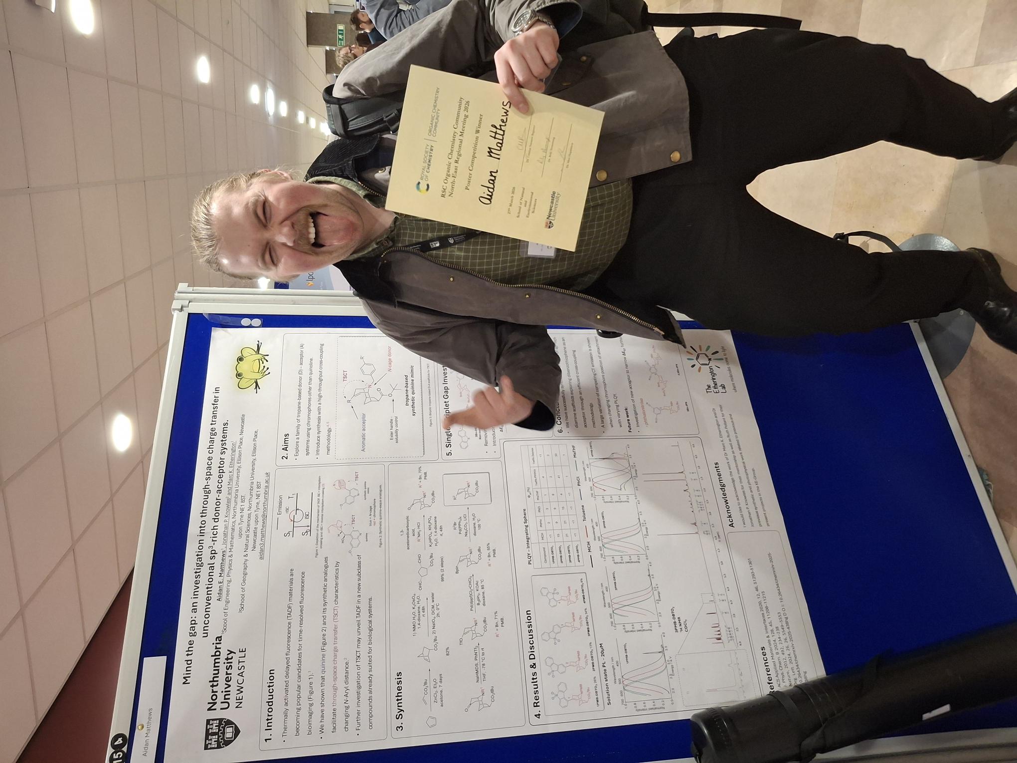 March 2026 - Aidan wins a poster prize